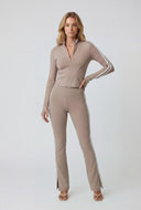 Hadlee Varsity Stripe Crop Track Jacket