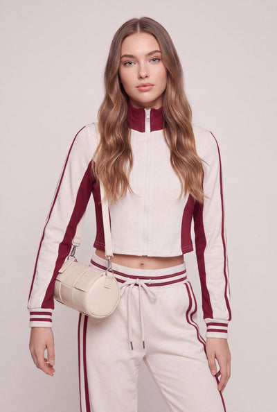Chana Zip Crop Top
