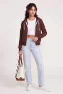 Contrast Zip Hoodie