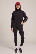 Contrast Half Zip Pullover