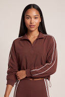 Contrast Half Zip Pullover