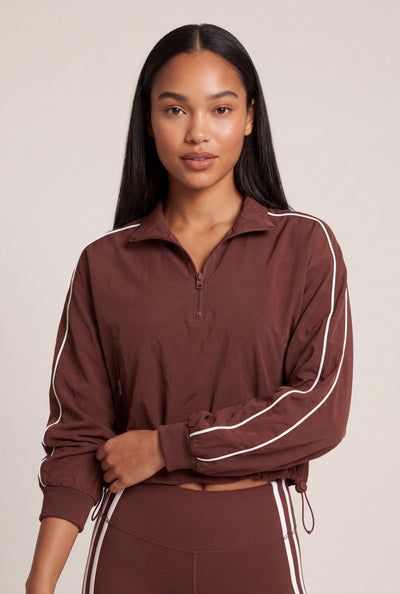 Contrast Half Zip Pullover