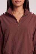 Contrast Half Zip Pullover