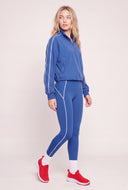 Contrast Half Zip Pullover