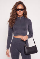 Freya Acid Wash Crop Jacket