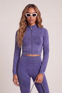 Freya Acid Wash Crop Jacket
