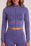 Freya Acid Wash Crop Jacket