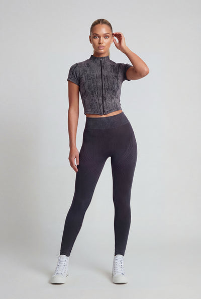 Compression Rib High Waist Leggings