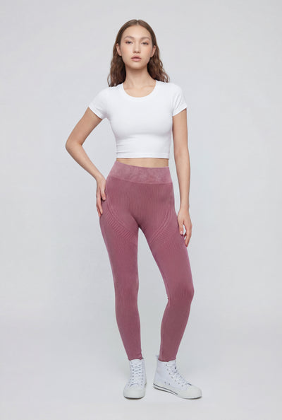 Compression Rib High Waist Leggings