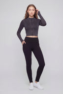 Compression Rib High Neck Track Jacket
