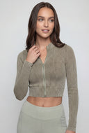 Compression Rib High Neck Track Jacket