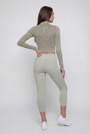 Compression Rib High Neck Track Jacket