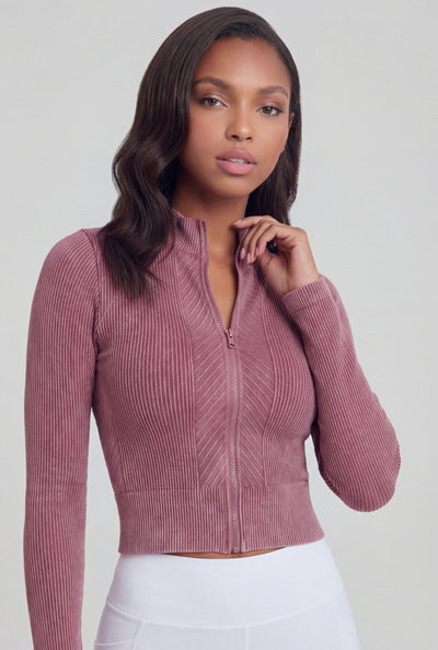Compression Rib High Neck Track Jacket