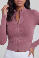 Compression Rib High Neck Track Jacket