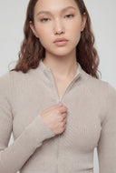 Compression Rib High Neck Track Jacket