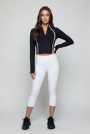Contrast Trim Mandarin Track Jacket