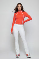 Contrast Trim Mandarin Track Jacket