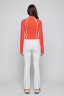 Contrast Trim Mandarin Track Jacket
