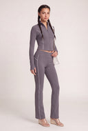 Elara Contrast Piping Flare Pants