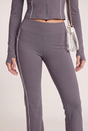 Elara Contrast Piping Flare Pants