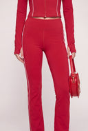 Elara Contrast Piping Flare Pants