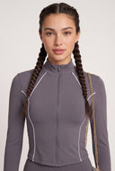 Elara Contrast Piping Jacket