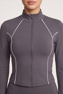 Elara Contrast Piping Jacket