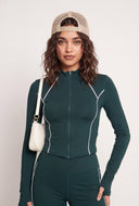 Elara Contrast Piping Jacket