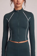 Elara Contrast Piping Jacket