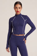Elara Contrast Piping Jacket