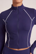 Elara Contrast Piping Jacket