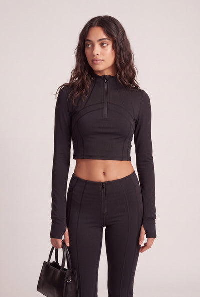 Half Zip Crop Top