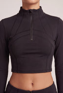 Half Zip Crop Top
