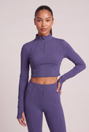 Half Zip Crop Top