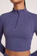 Half Zip Crop Top