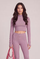 Half Zip Crop Top