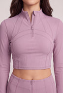 Half Zip Crop Top