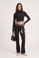 Zip Flare Pants