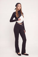 Dylan Contrast Flare Pants