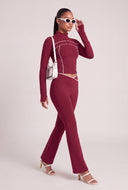 Dylan Contrast Flare Pants