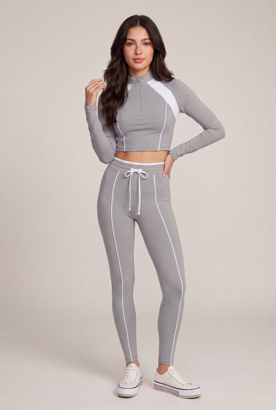 Harper Contrast Drawstring Leggings