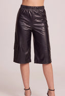 Vegan Leather Bermuda Shorts