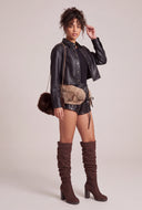 Natalia Vegan Leather Hot Pants