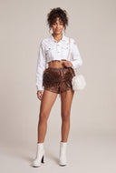 Natalia Vegan Leather Hot Pants