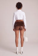 Natalia Vegan Leather Hot Pants