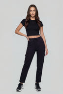 High Waist Fleece Cargo Sweatpants