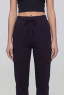 High Waist Fleece Cargo Sweatpants