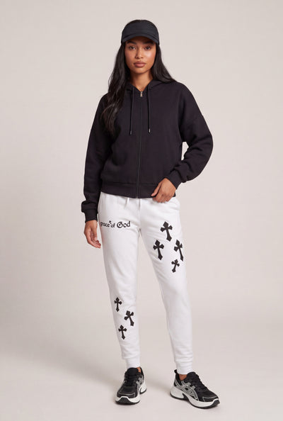 Cross Graphic Drawstring Sweatpants