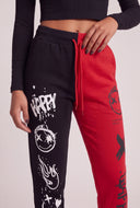 Graffiti Color Block Joggers