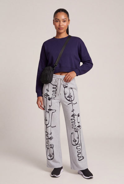 Abstract Drawstring Sweatpants